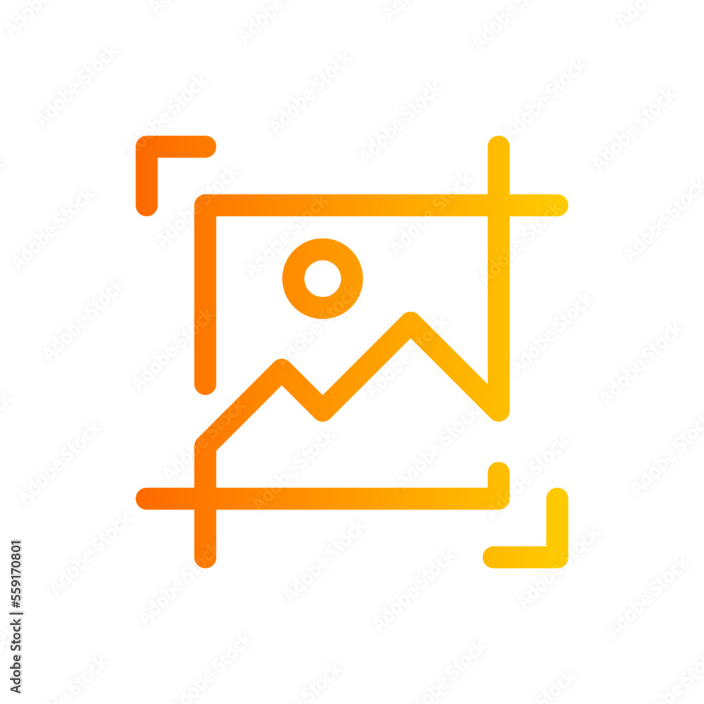crop gradient icon crop gradient icon