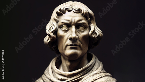 Illustration of Nicolaus Copernicus. Renaissance mathematician and astronomer. © TungYueh