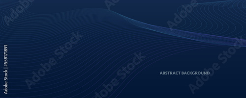 Abstract universal header template. Colored spots and strokes isolated on dark blue background cover template. Vector illustration