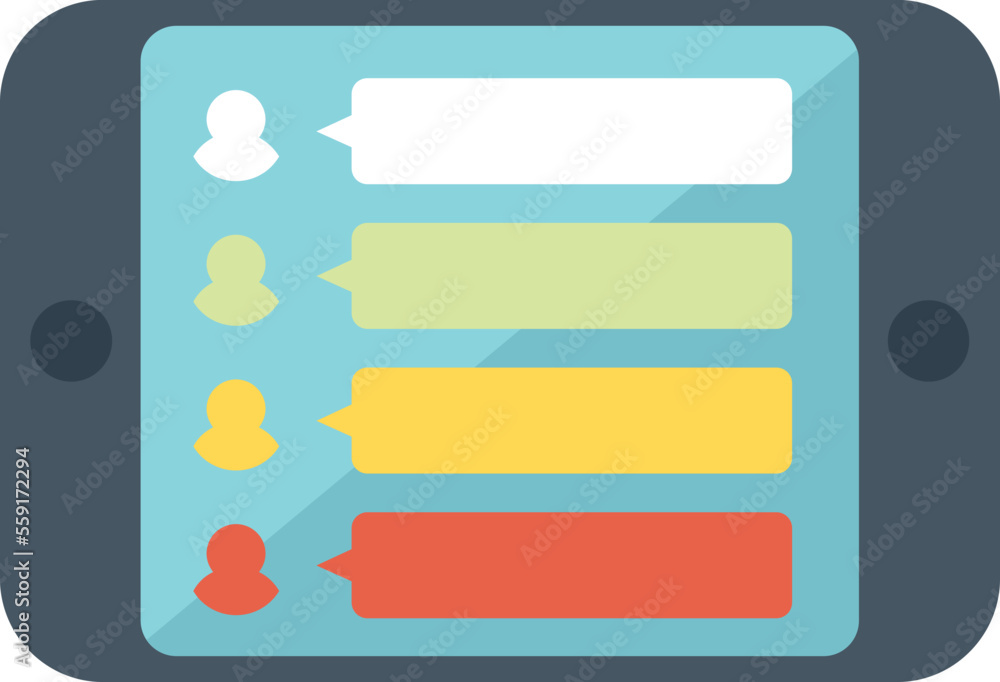 Forum online meeting icon flat vector. Business chat. Web conference isolated Forum online meeting icon flat vector. Business chat. Web conference isolated