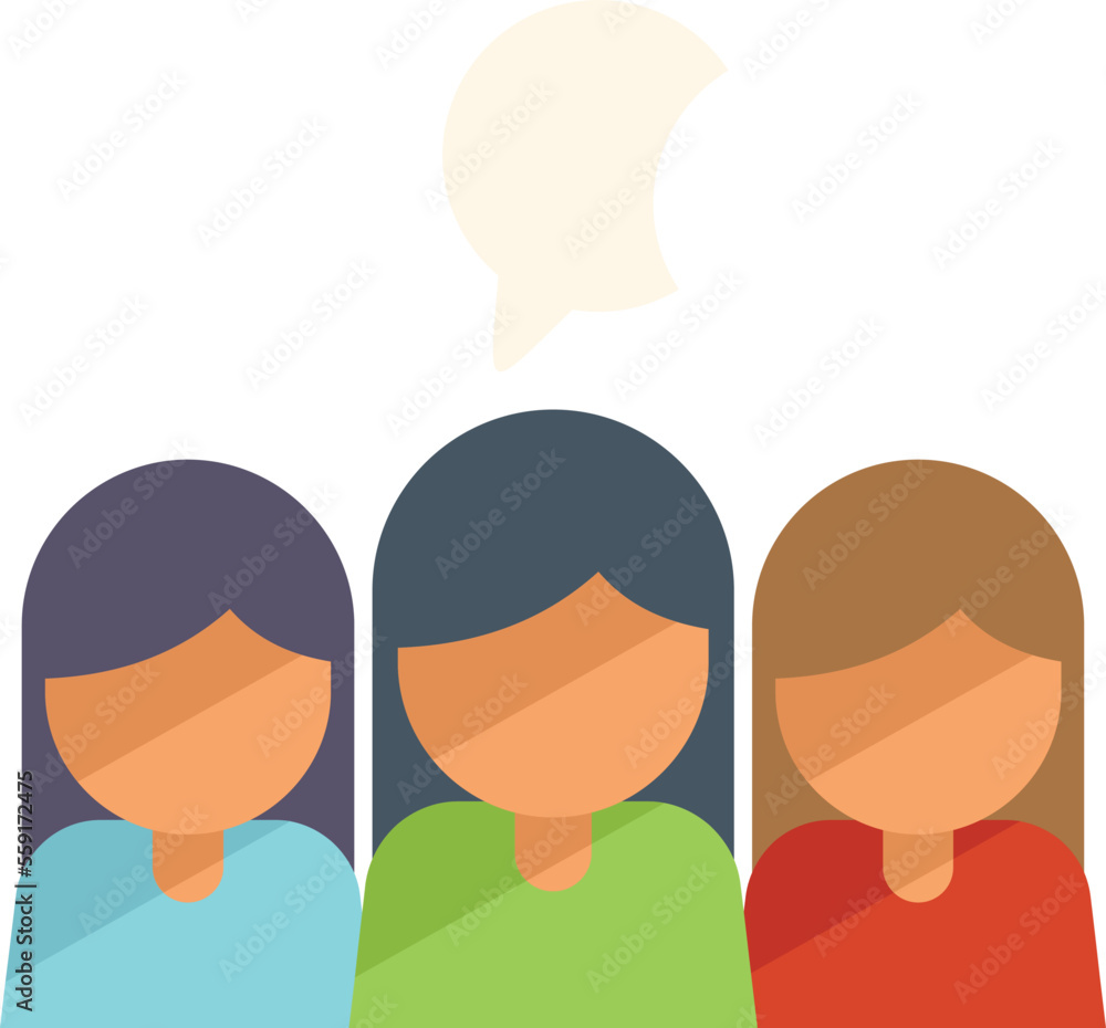 People meeting icon flat vector. Online forum. Digital web isolated People meeting icon flat vector. Online forum. Digital web isolated