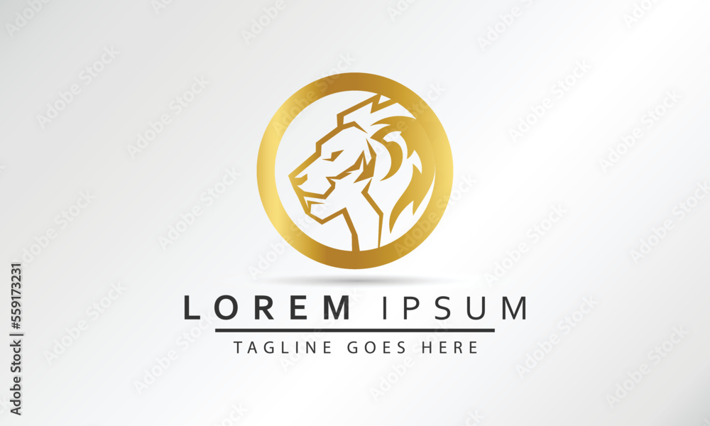 Lion Head Volume Vector Logo. Animal Design vector Template. Lion Head Volume Vector Logo. Animal Design vector Template.