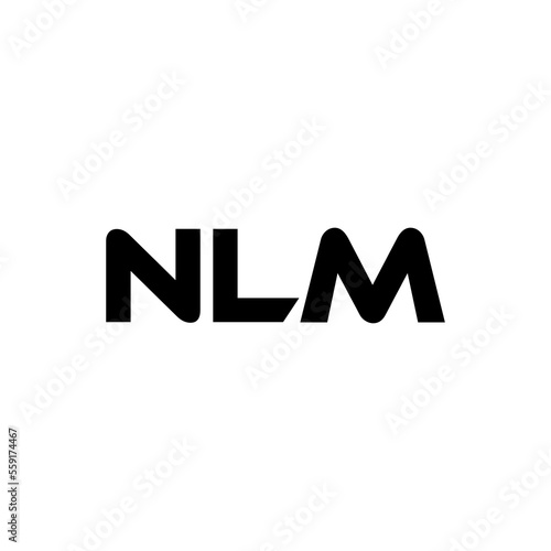NLM letter logo design with white background in illustrator, vector logo modern alphabet font overlap style. calligraphy designs for logo, Poster, Invitation, etc. photo