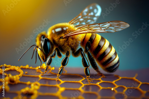 worker bee, close up © GHart
