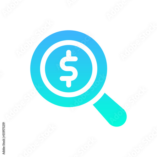 magnifier flat gradient icon