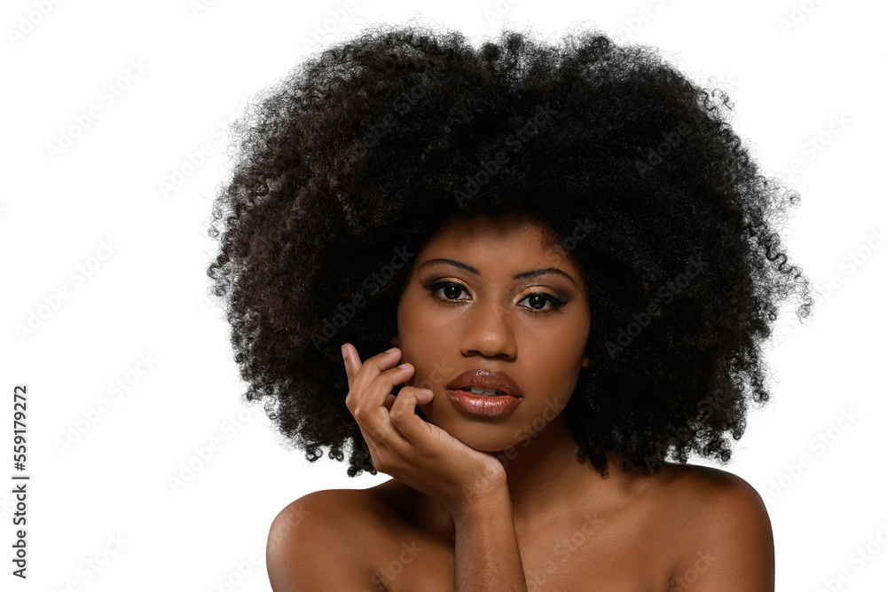 black woman looking at the camera while supporting her hand on her face black woman looking at the camera while supporting her hand on her face