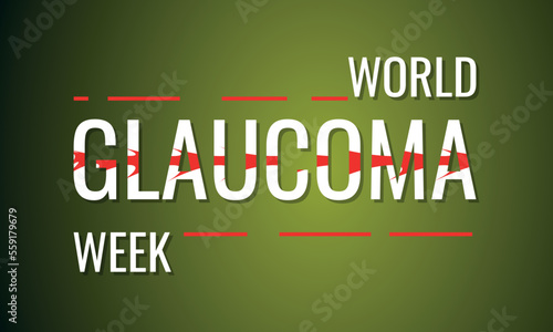 World Glaucoma Week. Design suitable for greeting card poster and banner