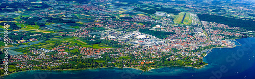 Fototapeta Naklejka Na Ścianę i Meble -  Friedrichshafen Luftbild Panorama
