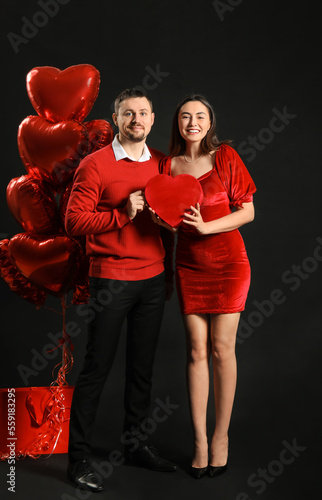 Happy couple in love with g...