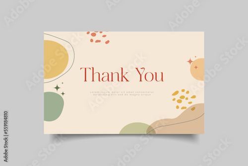 thank you card template design