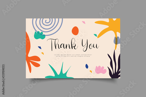 thank you card template design