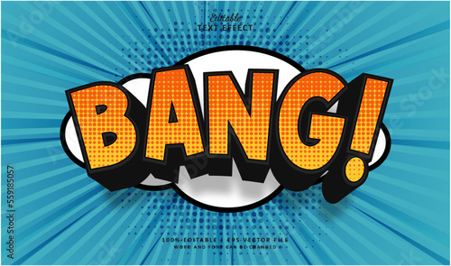 Bang editable text effect style comic