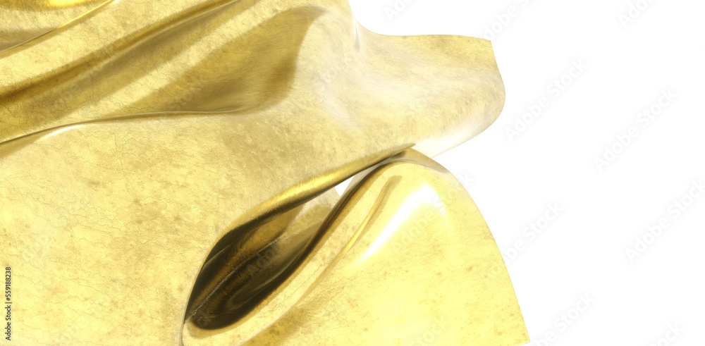 3D render of Gold Cloth abstract background