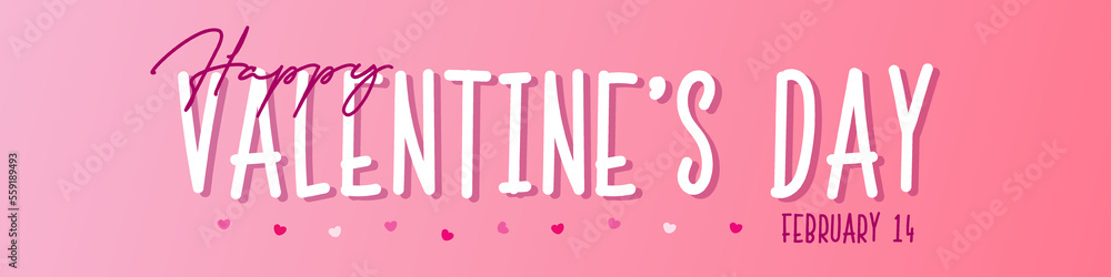 Cute Valentine's day greeting card or banner