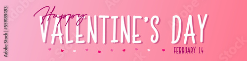 Cute Valentine's day greeting card or banner