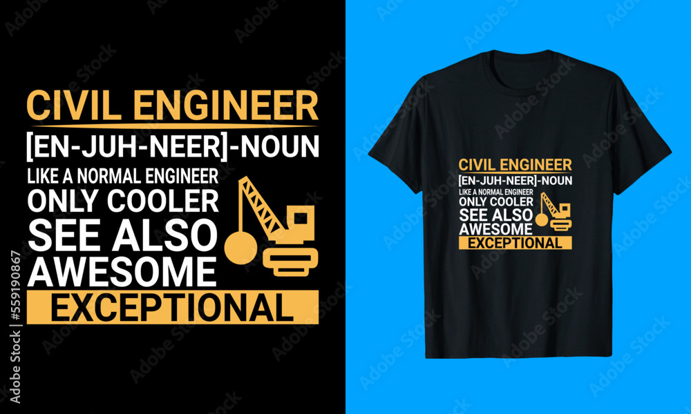 Civil Engineer T-Shirt Design
