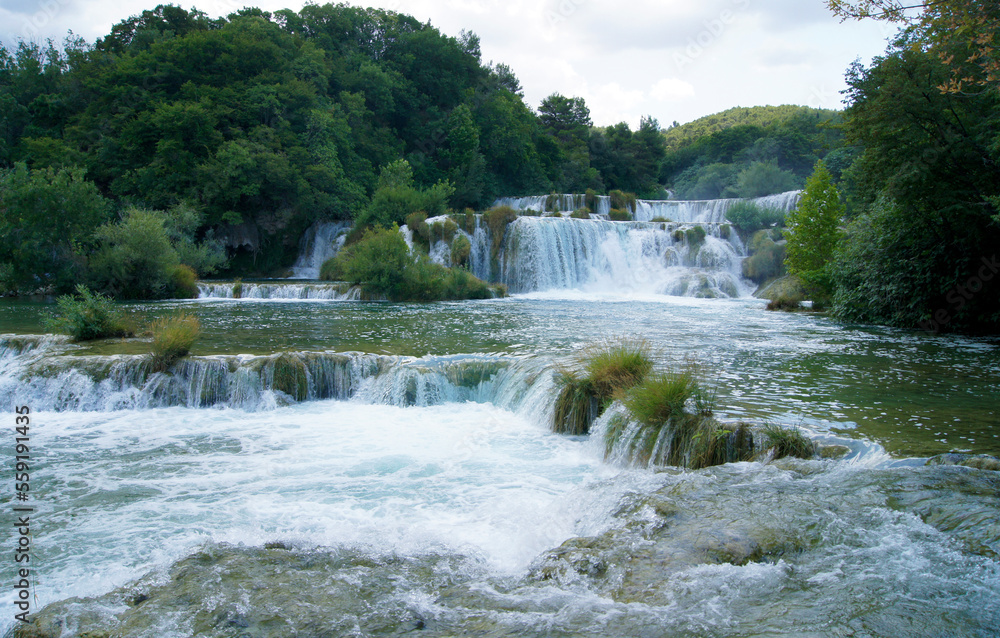 Fototapeta premium Waterfalls in Krka National Park, Croatia