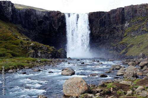 Gufufoss waterfalls in Sey isfj r ur  Iceland
