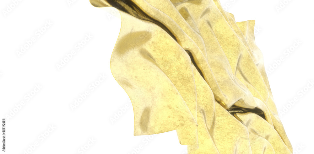 Fototapeta premium gold cloth background texture. 3D illustration.