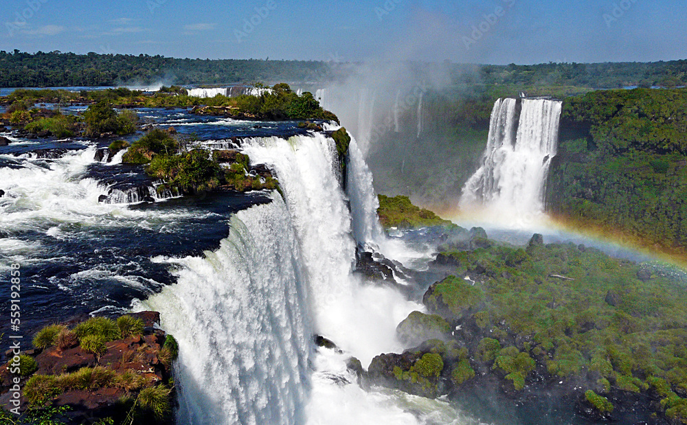 Fototapeta premium Iguazu waterfall seen from Brazil