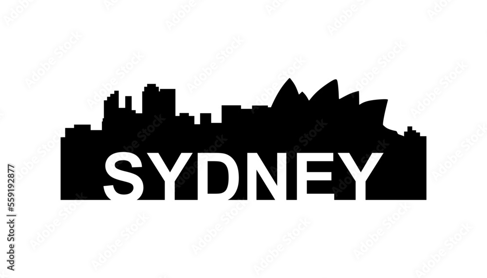 Sydney Australia skyline silhouette, Sydney city vector illustration