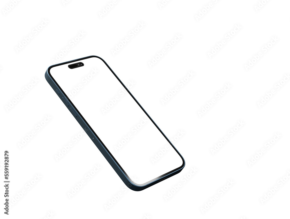 All-screen smartphone mockup isolated 3d - mockup All-screen smartphone mockup isolated 3d - mockup