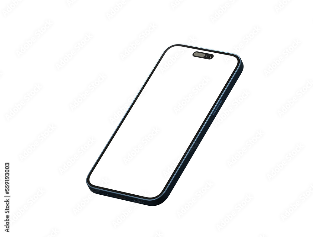 All-screen smartphone mockup isolated 3d - mockup All-screen smartphone mockup isolated 3d - mockup
