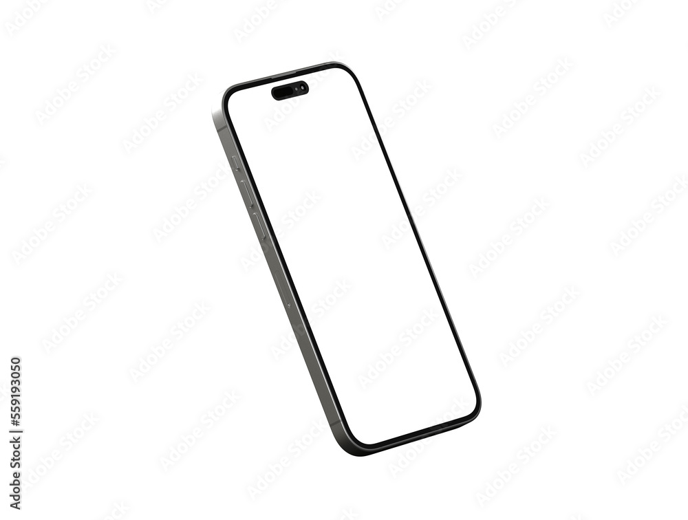 Modern glass smartphone hanging over the table - mockup Modern glass smartphone hanging over the table - mockup