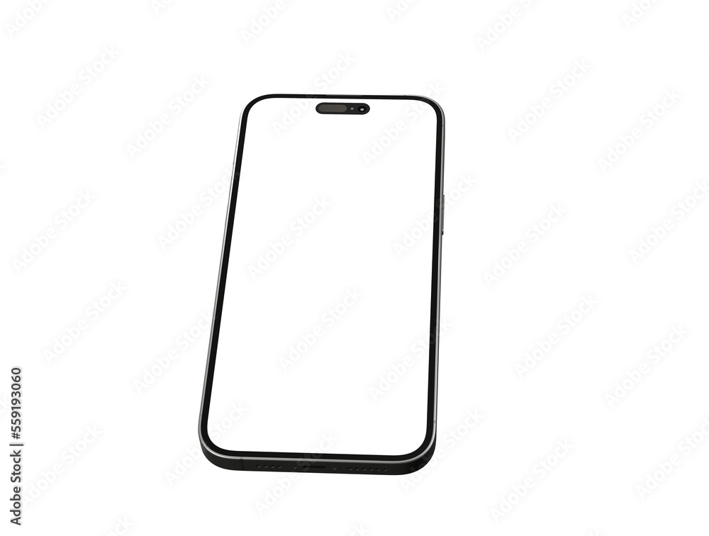 3d smartphone with blank screen isolated - mockup 3d smartphone with blank screen isolated - mockup