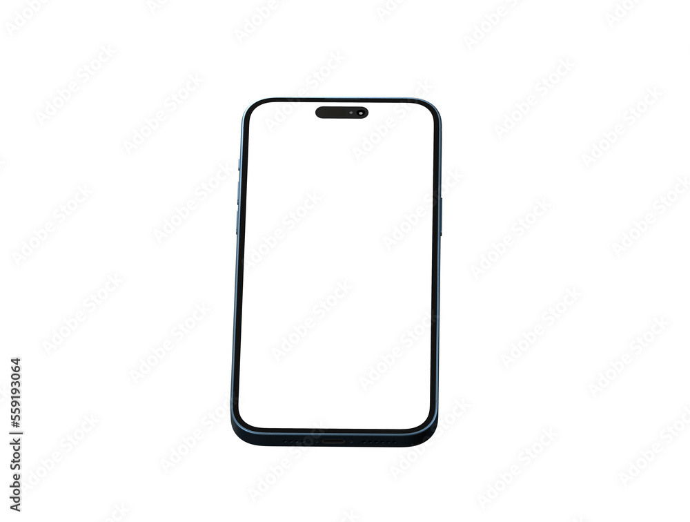 3d smartphone with blank screen isolated 3d smartphone with blank screen isolated