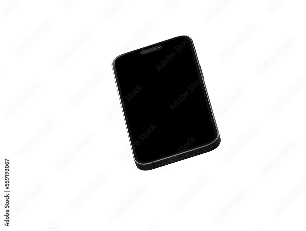 smartphone With Blank Screen in 3d smartphone With Blank Screen in 3d
