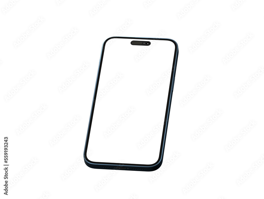 smartphone With Blank Screen in 3d - mockup smartphone With Blank Screen in 3d - mockup