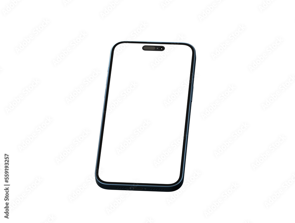 Modern glass smartphone hanging over the table Modern glass smartphone hanging over the table