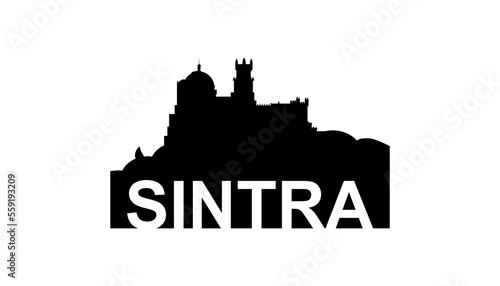 Sintra Portugal skyline silhouette, Sintra city vector illustration