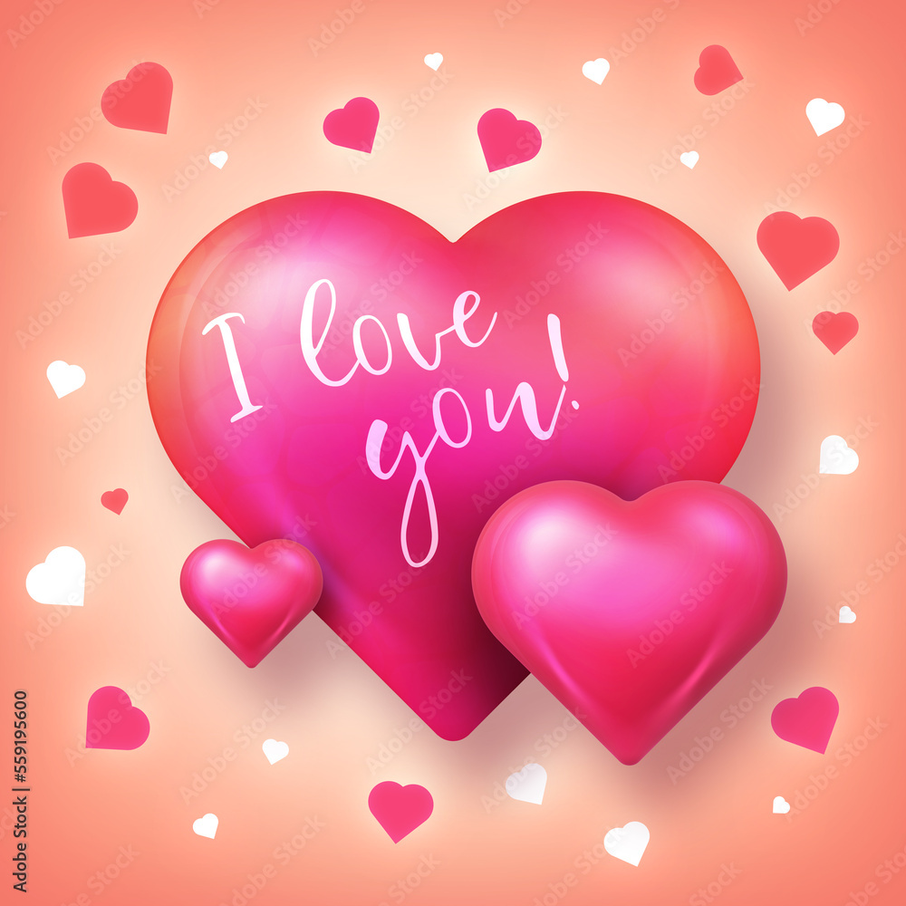 Valentines background with hearts Valentines background with hearts
