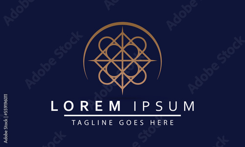 Luxury floral logo design. Ornament flower abstract vector. jewel boutique vector sign.