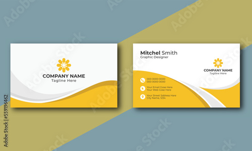 Corporate Business card, Luxury and Elegant Business Card, Vector business card template, Visiting Card For Business and Personal Use, Simple and clean layout, Creative and clean design