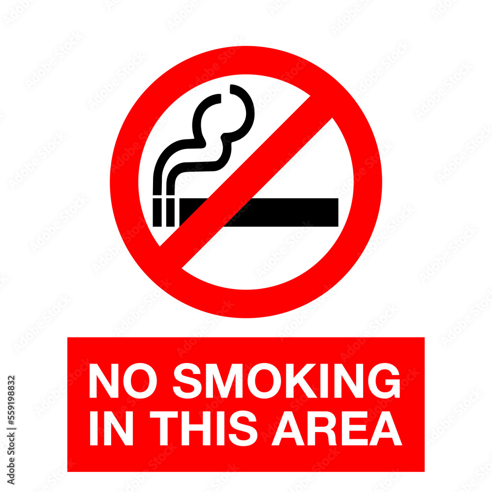 No Smoking Area Sign Symbol on Transparent Background No Smoking Area Sign Symbol on Transparent Background