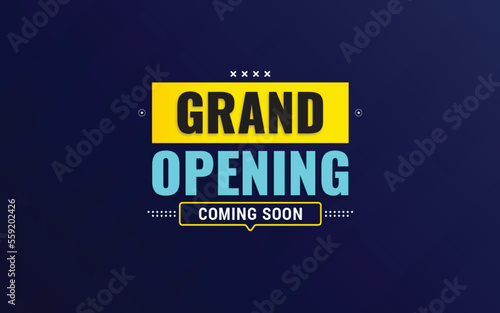 Grand opening sale poster, sale banner design template with 3d editable text effect