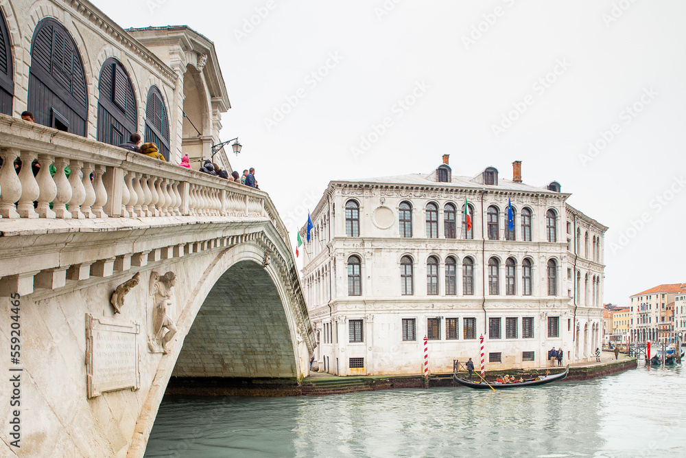 Venice - Detail of the Rialto Bridge