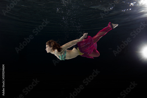 Woman underwater