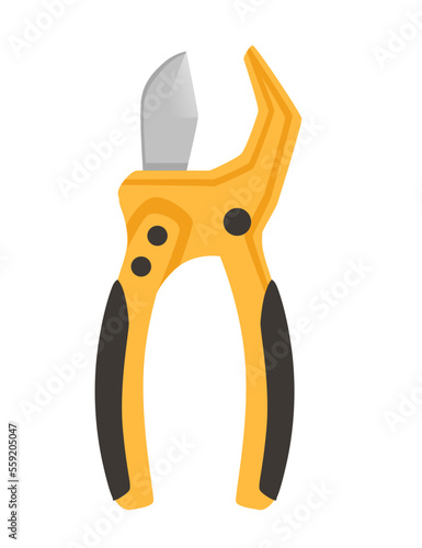 Pipe cutter hand tool instrument vector illustration isolated on white background