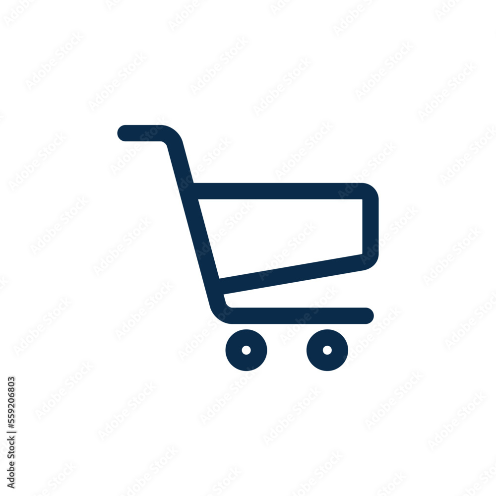 Shopping Trolley Icon Vector Template Shopping Trolley Icon Vector Template