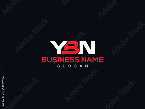 Minimalist YBN Letter Logo, Colorful ybn Three Letter Logo Icon