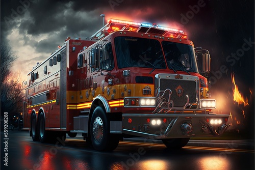 Firefighting vehicles that put out fires and save lives - truck 
