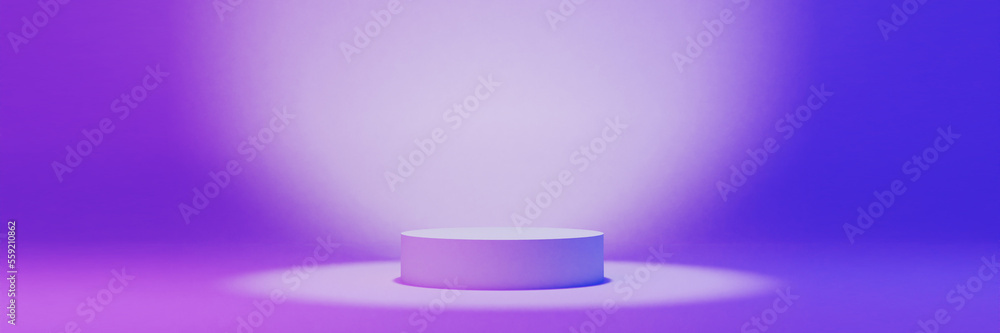 Banner with stand for a product placement on neon background. Simple design. 3D illustration. Banner with stand for a product placement on neon background. Simple design. 3D illustration.