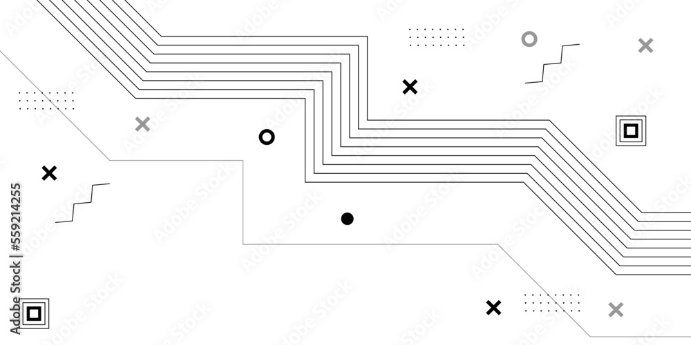 Obraz premium Minimal White Background with Geometric Shape and Line 