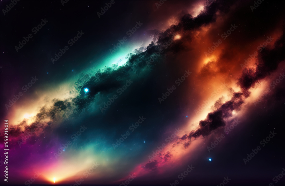 art illustration of the night sky . Generative AI