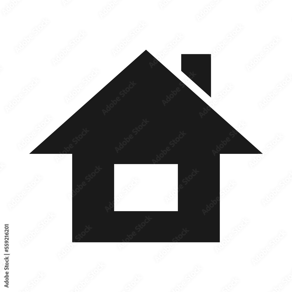 House icon. Home icon. House symbol. Black house icon on a white background. Vector illustration. House icon. Home icon. House symbol. Black house icon on a white background. Vector illustration.
