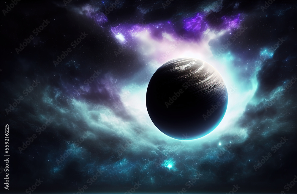 art illustration of the night sky . Generative AI art illustration of the night sky . Generative AI